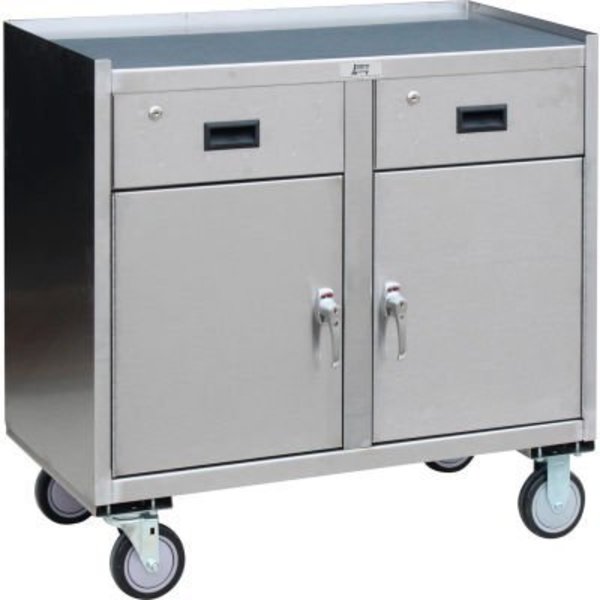 Jamco Stainless Steel Mobile Cabinet 2 Doors & 2 Drawers 36x18 1200 Lb. YV136U500QQ